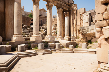 地标性古罗马建筑背景图片