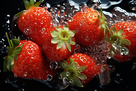 夏日甜蜜享受草莓图片