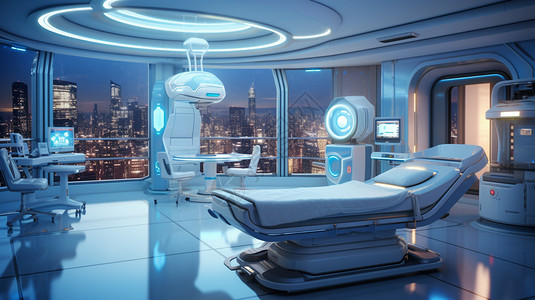 未来的医疗美容室背景图片
