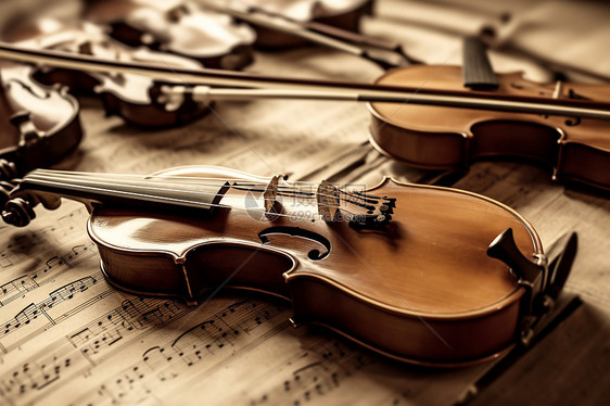 音符中的大提琴图片