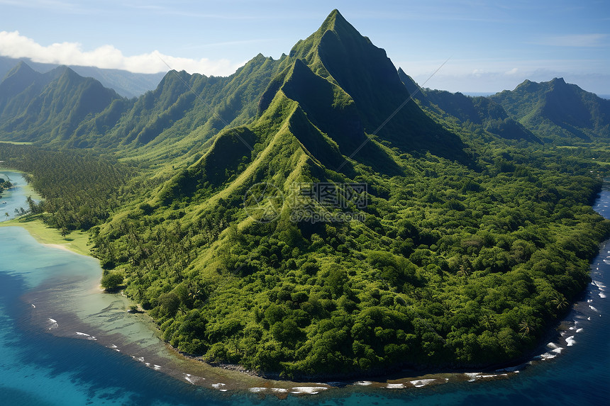 美丽山海景色图片