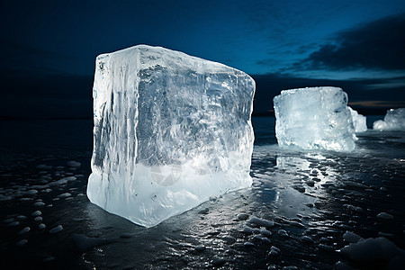 水晶冰块背景图片