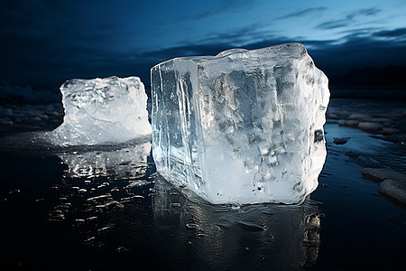 海洋冰晶背景图片