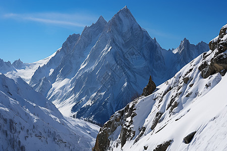 雪山上的画意图片