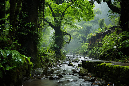 雨林幻境亚马逊丛林字体高清图片