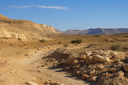 沙漠中的丘陵奇观图片