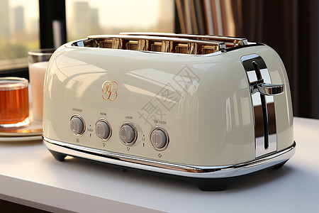 茶吧机多功能烤面包机背景