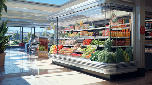 生鲜超市背景图片