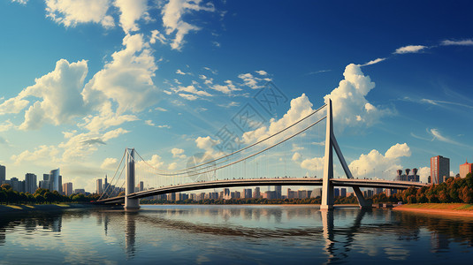 城市的桥梁背景图片