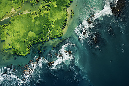 海湾河流图片