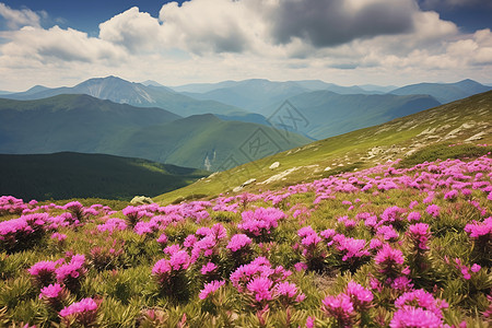 满山花乡村满山的野花背景