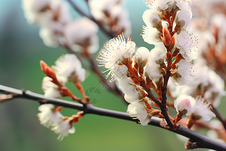 春季花园中盛开的美丽花朵图片