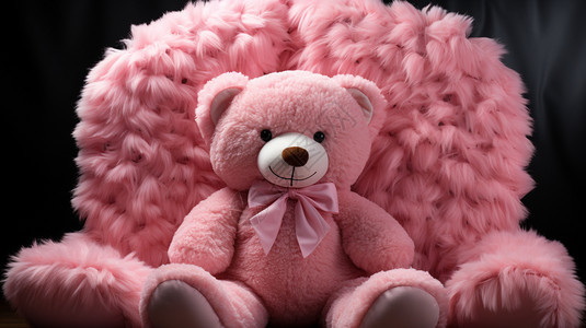 粉色小熊玩偶图片