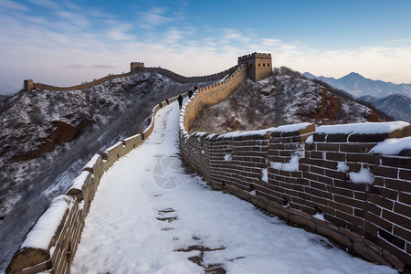 被雪覆盖的名胜古迹图片