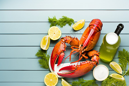 鲜美丰盛：波士顿龙虾的诱人诱惑图片