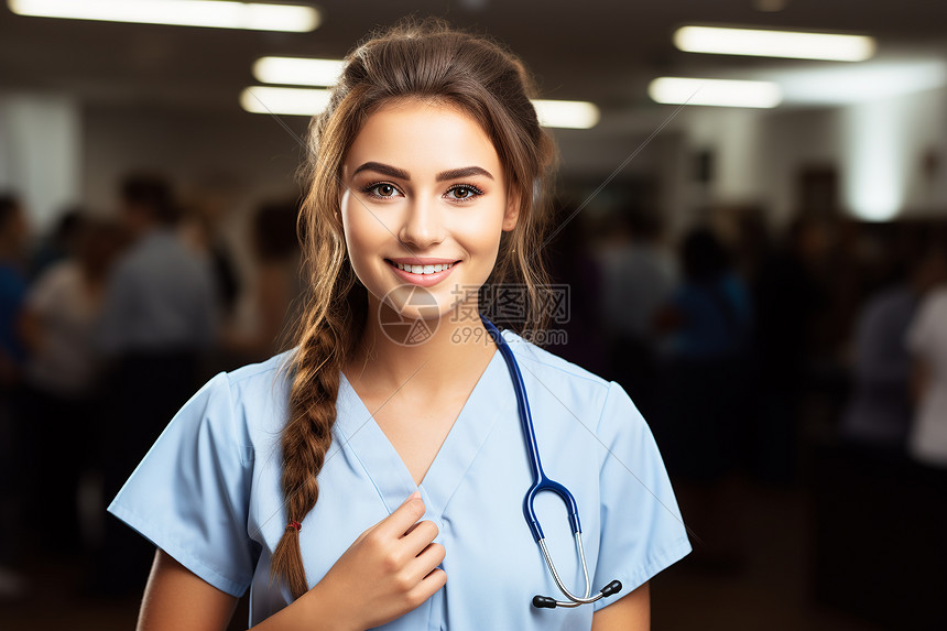 医疗保健的女护士图片