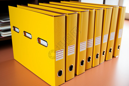 分类收纳的黄色文件夹图片