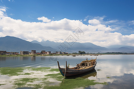 双廊洱海著名的洱海美丽景观背景