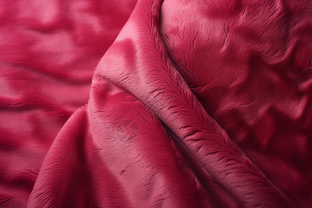 富有光泽红色毛毯背景图片