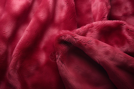 柔软的红色毛毯背景图片
