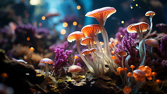 一个充满色彩的近景人工礁石图片