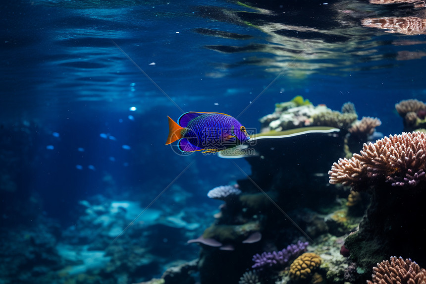 水族馆中的热带海洋世界图片