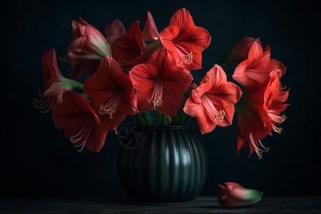 美丽的红色兰花图片