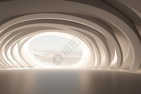 3d墙3D几何创意的建筑空间背景