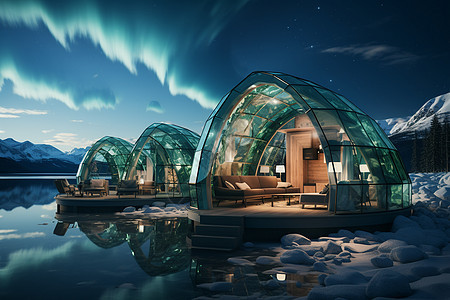 北极圆冰穹冰屋的迷人魅力图片