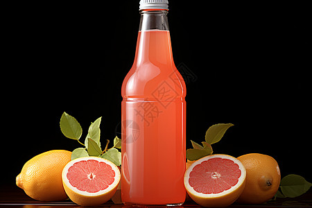 清新的柚子汁图片