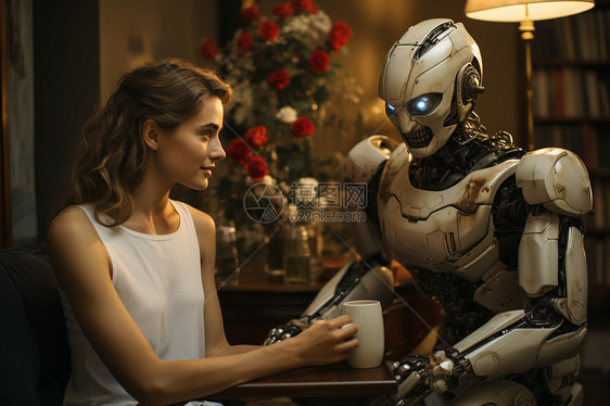 机器人为女士服务图片