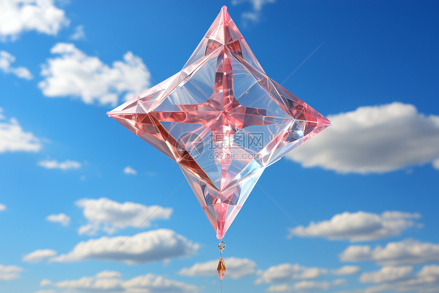 天空中飘浮的钻石图片
