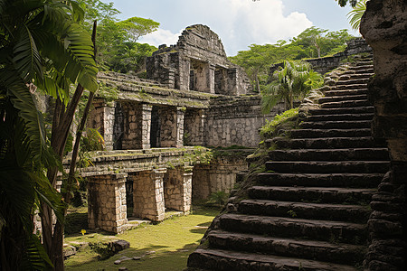 神秘的玛雅废墟图片