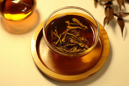 热气腾腾的红茶背景图片