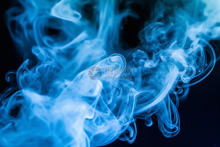 缥缈的蓝色烟雾图片