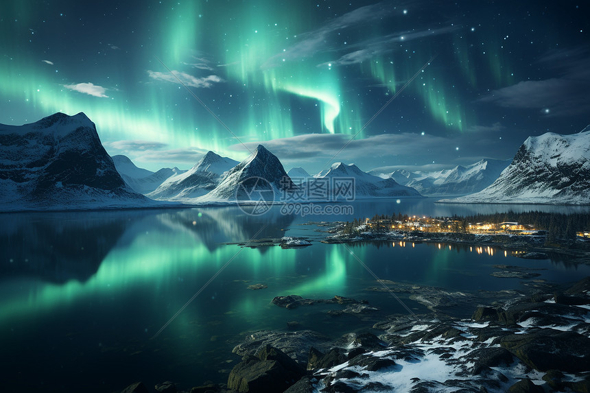 令人惊叹的北极山城图片