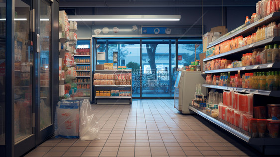 超市货架图片