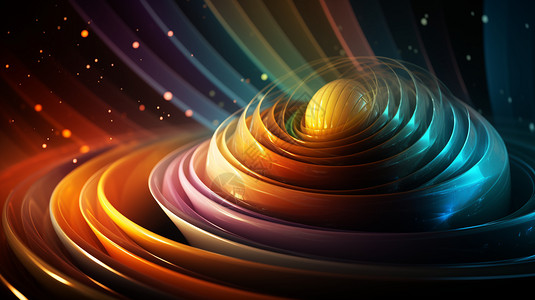 彩色圈磁力漩涡圈设计图片