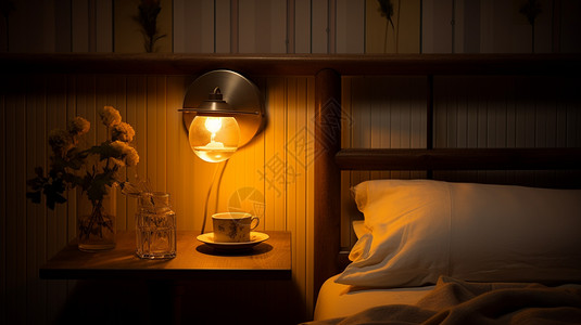卧室床头灯泡图片