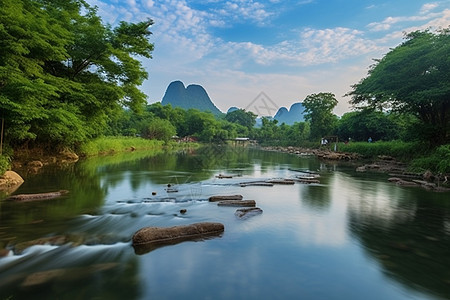 著名的漓江风景区高清图片