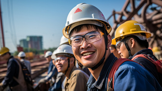 工地上的建筑工人高清图片