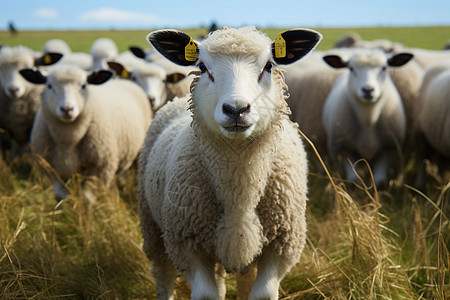 田园风光中的羊群图片