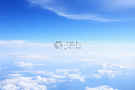 天空中白色云朵图片