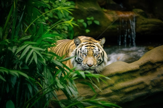 树林里的老虎图片