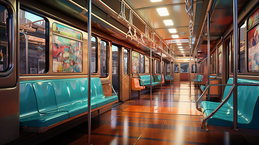 城市地铁车厢图片