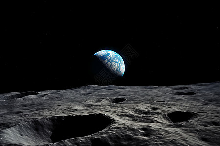 月球上观测地球图片