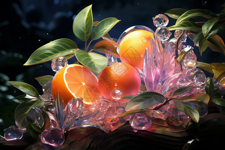 水晶般的水果图图片