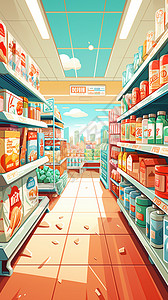 繁忙的购物超市图片