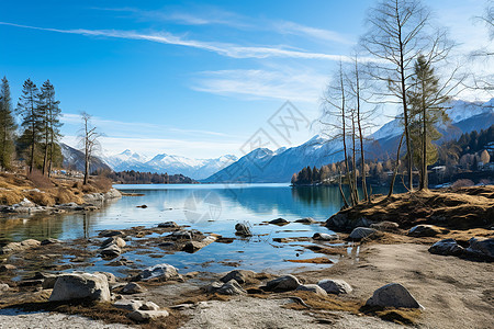 冬日的阿尔卑斯山脉图片