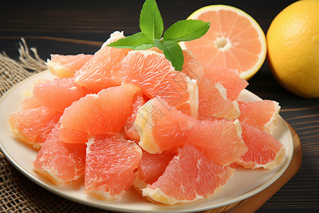 清甜的红柚背景图片